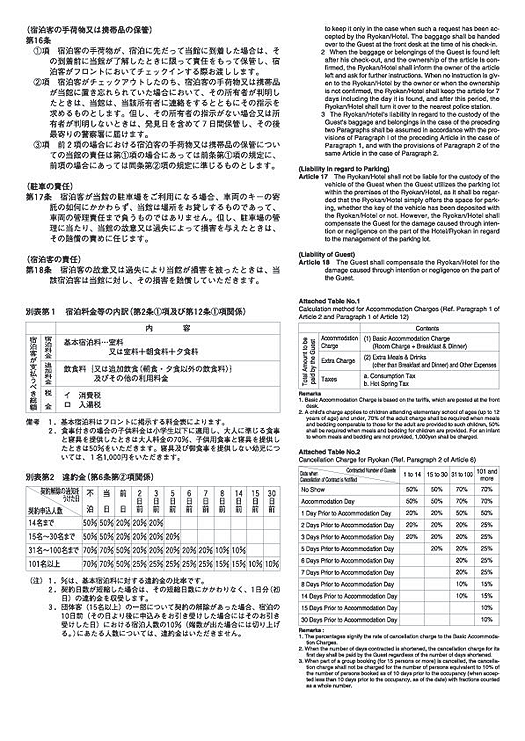 宿泊約款
